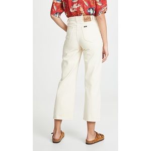 Lee vintage modern flared cropped wide leg cream